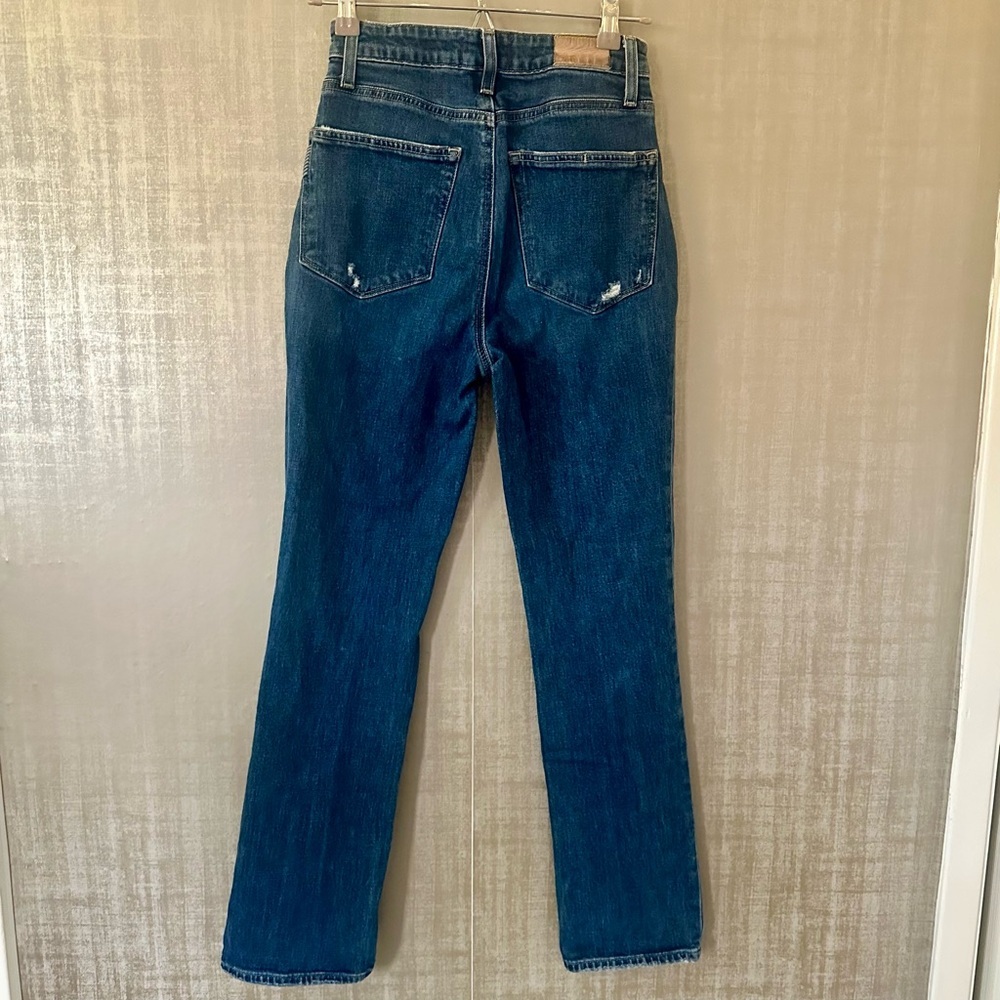PAIGE High Rise Dark Blue Women's Jeans - Picture 9 of 11